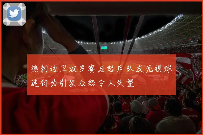 热刺边卫波罗赛后怒斥队友无视球迷行为引发众怒令人失望